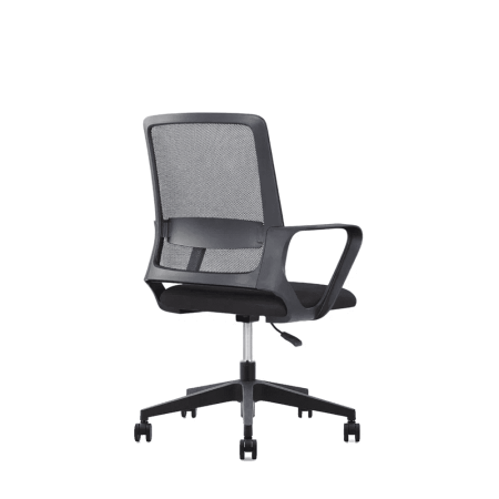 Кресло для персонала SitZone "U-0385 PL", ткань, пластик, черный