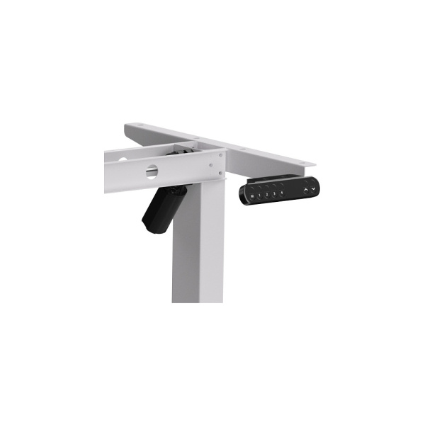 Стол с электроприводом WellDesk Basic, 1200x675х18 мм, белый, дуб стирлинг