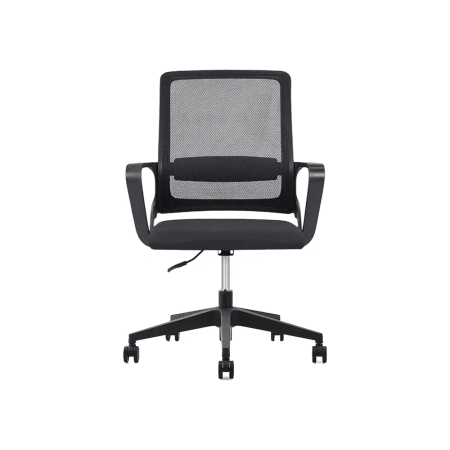 Кресло для персонала SitZone "U-0385 PL", ткань, пластик, черный