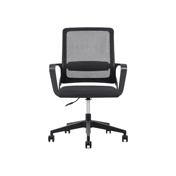 Кресло для персонала SitZone "U-0385 PL", ткань, пластик, черный, 2 шт/упак