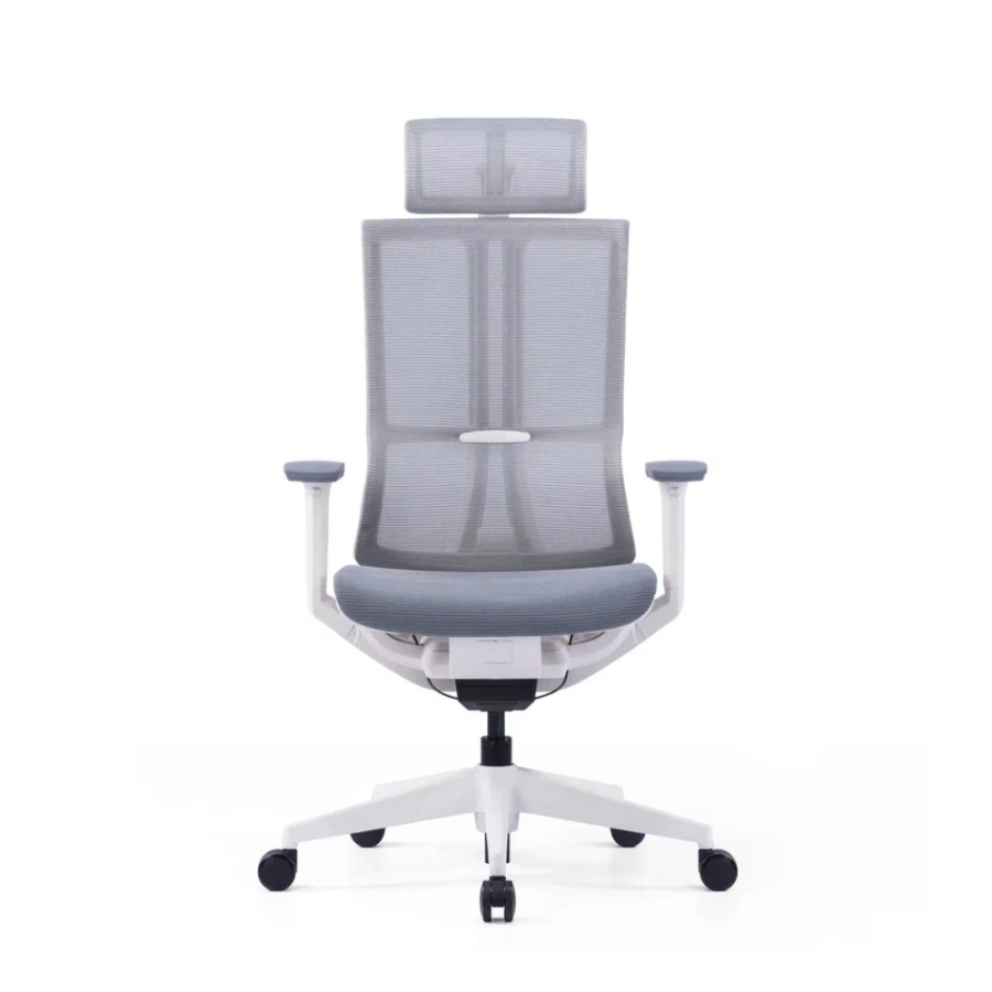 Кресло компьютерное SitZone E-303-001A-P1-WH, сетка, пластик, серый, -30%
