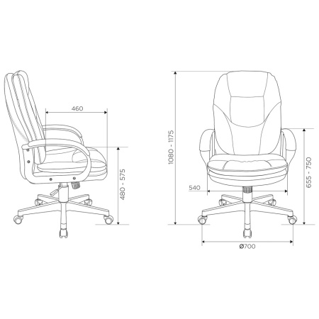 Кресло компьютерное Бюрократ CH-868N Fabric, черный