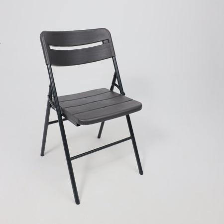 Стул складной, пластик, темно-серый