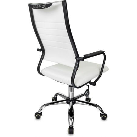 Кресло компьютерное Бюрократ CH BALANCE SL Line, экокожа, белый