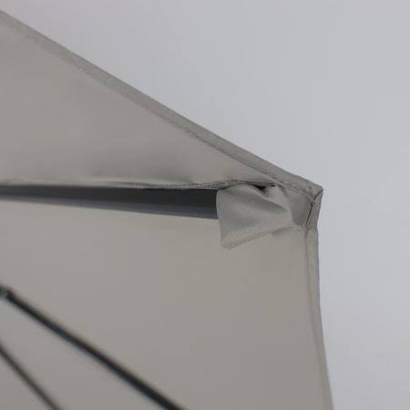 Комплект мебели садовой AksHome SUNBEAM (стол 1 шт, 6 кресел, зонт 1 шт), серый, черный