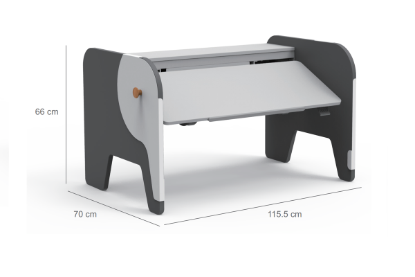 Стол Comf-Pro Elephant Desk UR-3, 1155х700х(340-815) мм, белый, серый