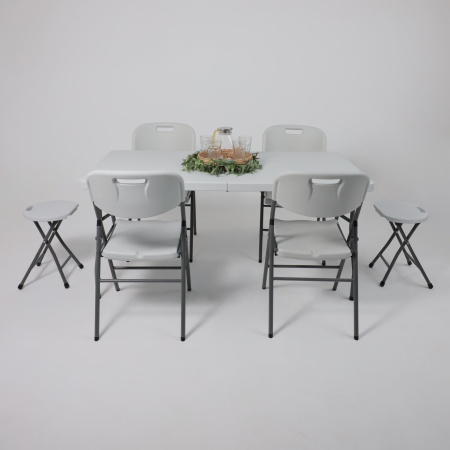 Стол складной 1520х760х740 мм, пластик, белый