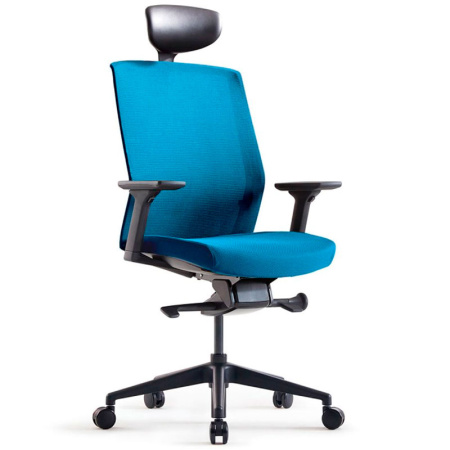 Кресло компьютерное Bestuhl J1, рама черная, синий