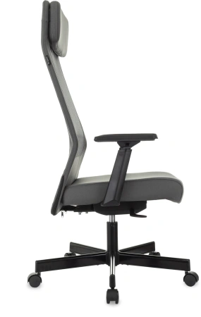 Кресло компьютерное Бюрократ T-995, ткань, сетка, серый, металл черный Кресло компьютерное Бюрократ T-995, ткань, сетка, серый, металл черный