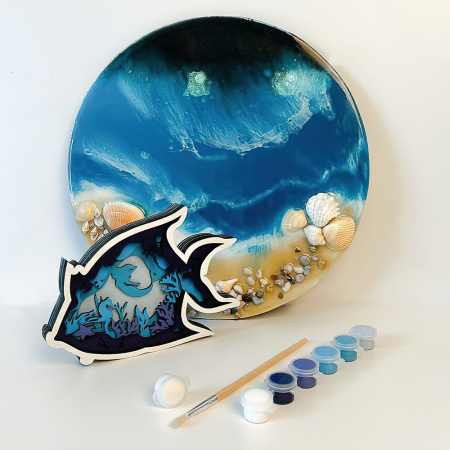 Деревянный набор для раскрашивания "Рыбка 3210" 3D, разноцветный Деревянный набор для раскрашивания "Рыбка 3210" 3D, разноцветный