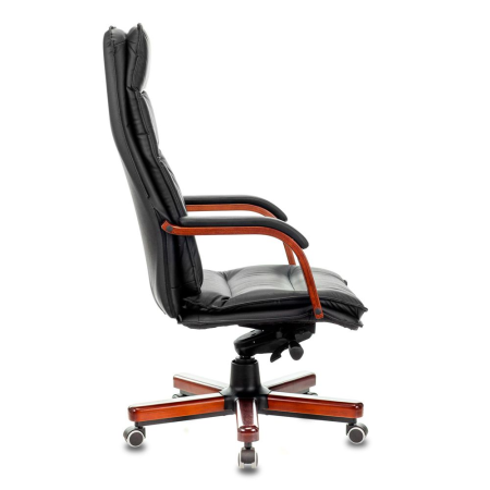 Кресло компьютерное Бюрократ T-9927WALNUT/BLACK, черный Кресло компьютерное Бюрократ T-9927WALNUT/BLACK, черный