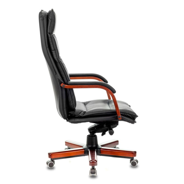 Кресло компьютерное Бюрократ T-9927WALNUT/BLACK, черный Кресло компьютерное Бюрократ T-9927WALNUT/BLACK, черный