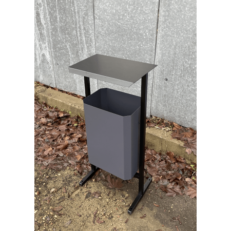 Урна уличная для мусора СТАНДАРТ, 35 л, металл, серый