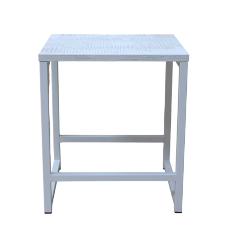 Табурет RION ALLERD, металл, ЛДСП, белый муар, Энигма