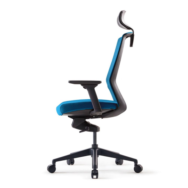 Кресло компьютерное Bestuhl J1, рама черная, синий