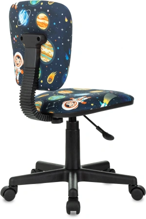 Кресло детское Бюрократ CH-204NX, ткань, темно-синий космонавт, пластик