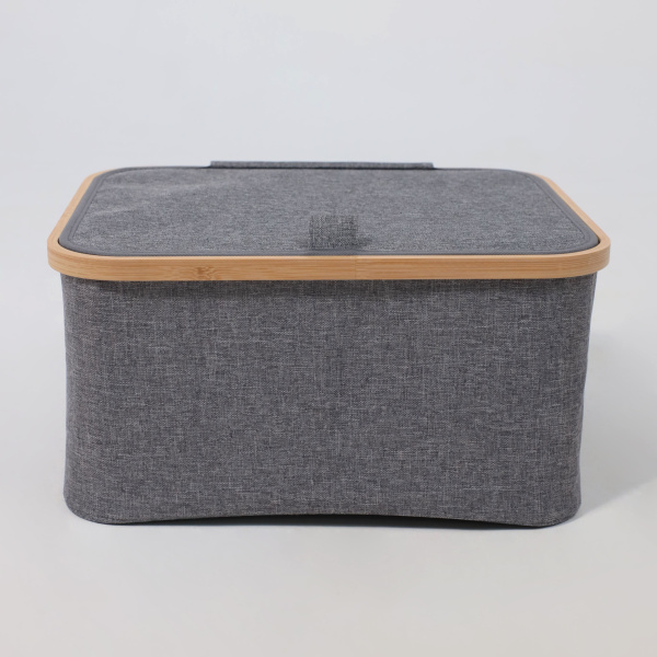 Коробка для хранения IRIS, бамбук, темно-серый