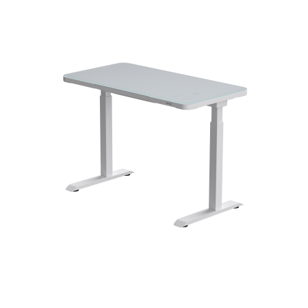 Стол двухмоторный AOKE AK-GT10-YZF2-W со столешницей из закаленного стекла, белый