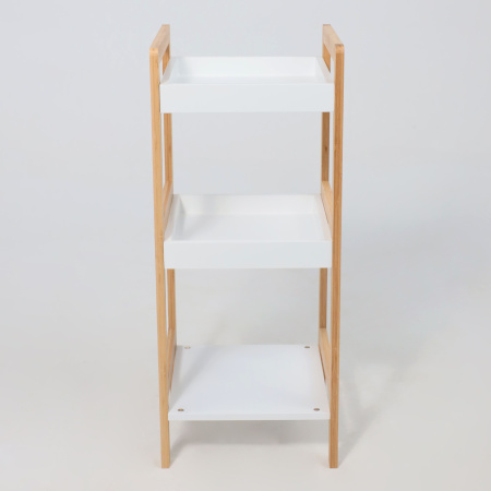 Стойка для хранения MAGNOLIA - 3, бамбук + белый