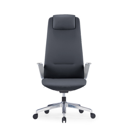 Кресло компьютерное SitZone CH-515A, кожа, алюминий, черный