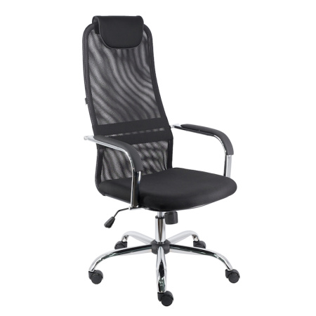 Кресло компьютерное EVERPROF EP-708, ткань, сетка, металл, черный