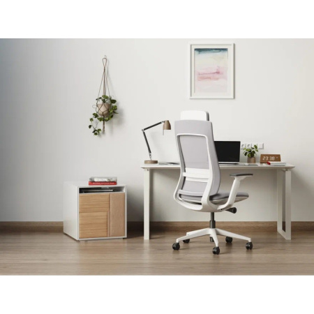 Кресло компьютерное SitZone E-VL002B, сетка, ткань, пластик, черный