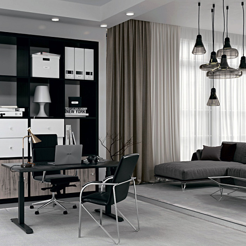 Рабочее место в гостиной