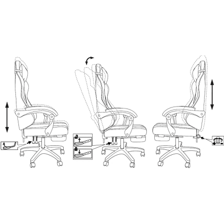Кресло игровое Бюрократ Knight "Custom/F GR", ткань, пластик, серый, черный