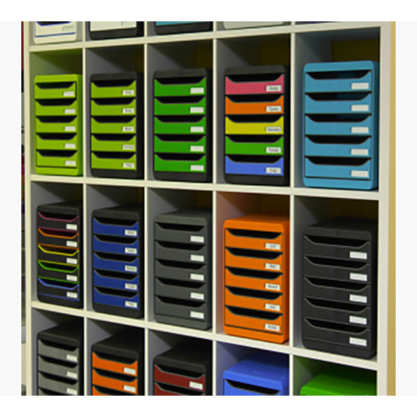 Блок из 5 лотков закрытый Exacompta BlackOffice Big Box Plus, черный