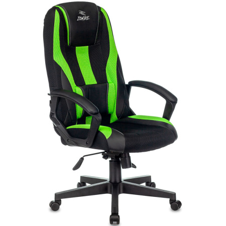 Игровое компьютерное кресло Zombie 9, черный/салатовый