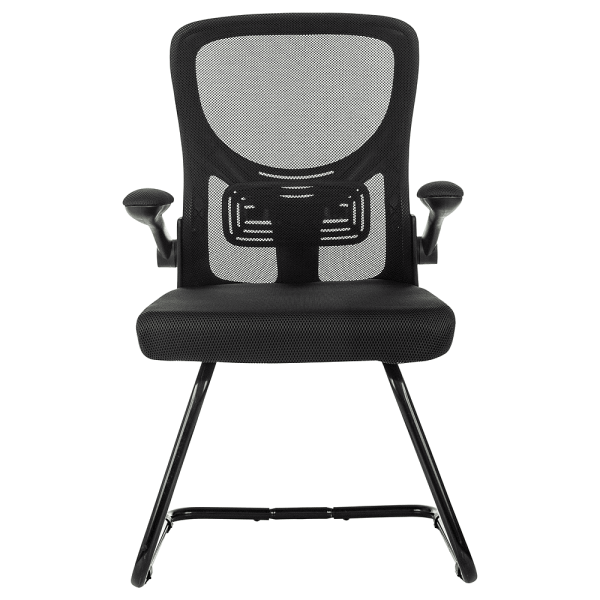 Кресло на полозьях Бюрократ "MC-109", сетка, ткань, металл черный, черный