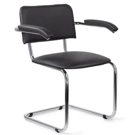 Стул MRD Сильвия, кожзам, металл, черный