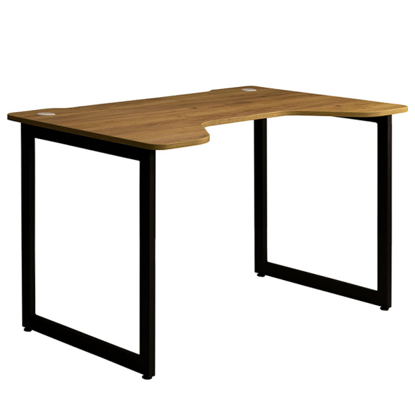 Стол письменный Будапешт ДТ-4, черный, золотой крафт