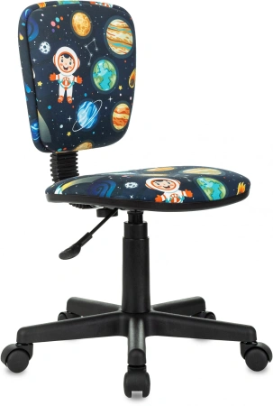 Кресло детское Бюрократ CH-204NX, ткань, темно-синий космонавт, пластик