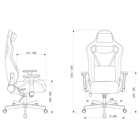Игровое компьютерное кресло Knight Outrider, черный/оранжевый