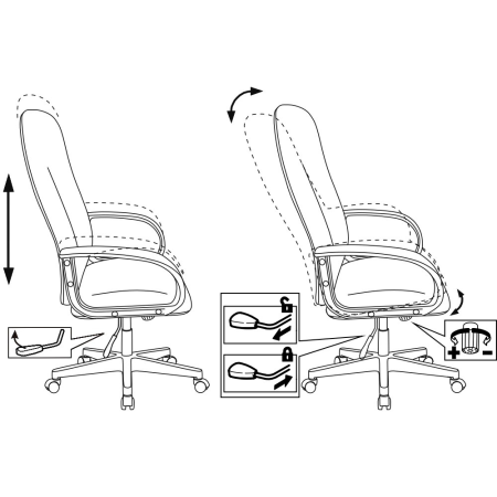 Кресло компьютерное Бюрократ CH-808AXSN, экокожа, черный