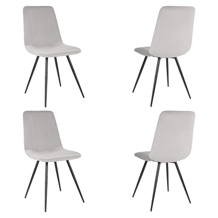 Стул Бюрократ "CH-K6_4", ткань, светло-серый, металл, комплект 4 штук