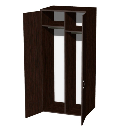 Шкаф для одежды Макси М07 с перегородкой, 800x580x1780 мм, венге