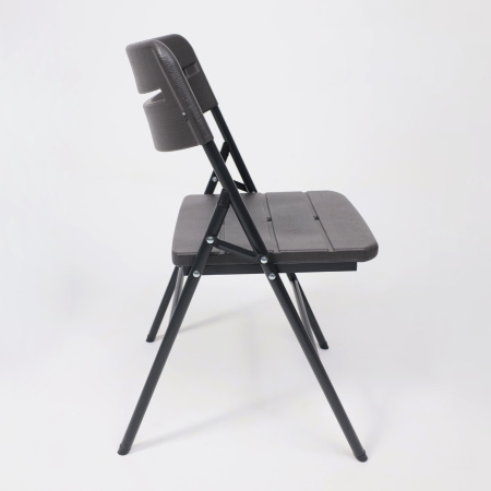 Стул складной, пластик, темно-серый