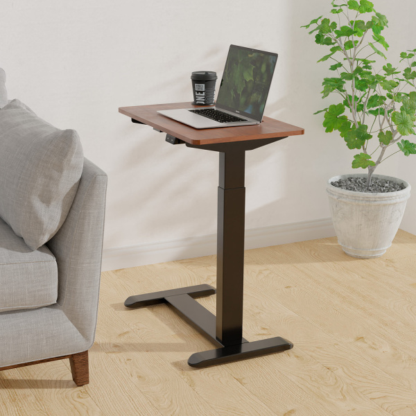 Стол подъемный с электроприводом одномоторный AOKE REST WOOD, черный, темное дерево (AK-MR-P20-C-BK+WN)