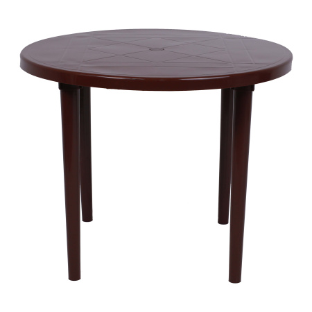 Стол круглый, 900х900х710 мм, пластик, шоколадный