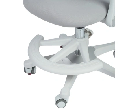 Кресло детское YOKA YC-2 Lenny, сетчатая ткань, серый, пластик, белый