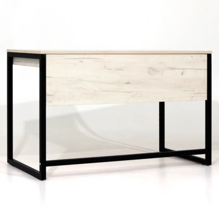 Стол письменный Millwood Лофт Чикаго P-2, 1200х600 мм, дуб белый крафт, черный