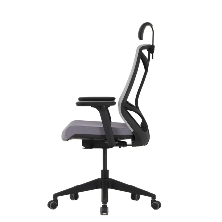 Кресло компьютерное Chair Meister Nature II Slider, серая обивка, черный каркас