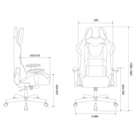 Игровое компьютерное кресло VIKING KNIGHT Fabric Light-15, малиновый Игровое компьютерное кресло VIKING KNIGHT Fabric Light-15, малиновый