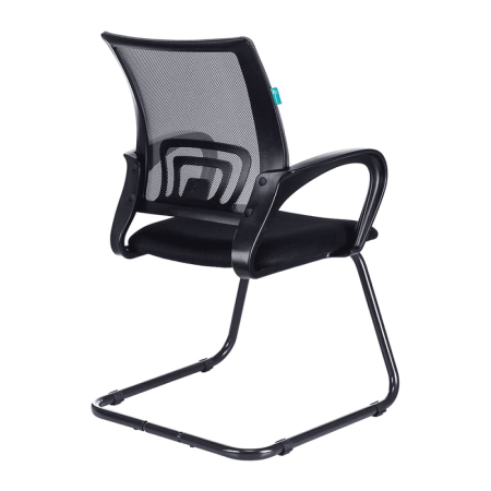 Кресло на полозьях "Бюрократ CH-695N-AV", сетчатая ткань, темно-серый, черный, металл черный