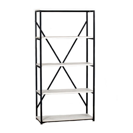 Стеллаж Loft CH-1, черный, белый крафт