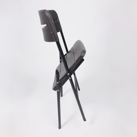 Стул складной, пластик, темно-серый