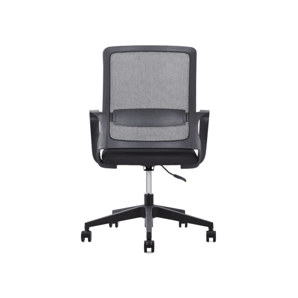 Кресло для персонала SitZone "U-0385 PL", ткань, пластик, черный, 2 шт/упак