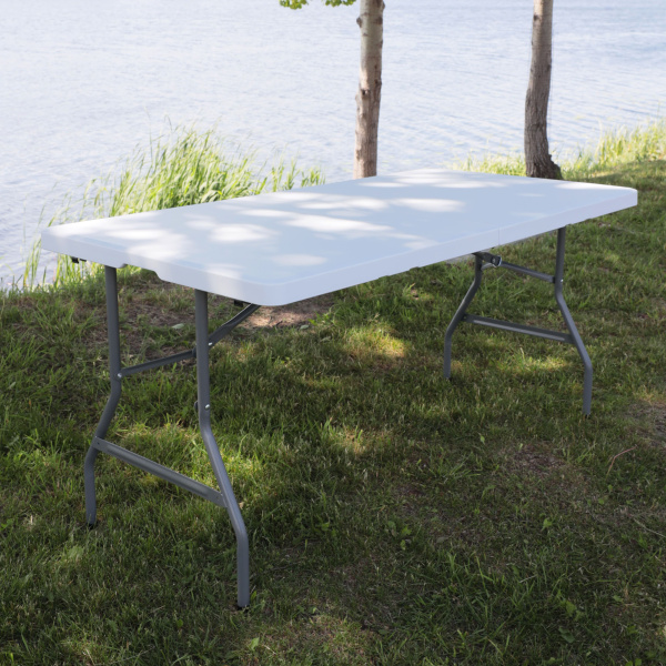 Стол складной 1520х760х740 мм, пластик, белый Стол складной 1520х760х740 мм, пластик, белый
